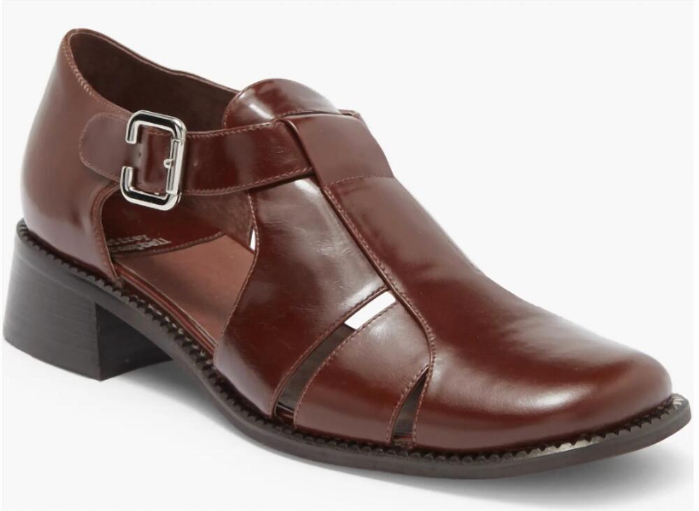 NEW JEFFREY CAMPBELL women's lurie loafers in brown